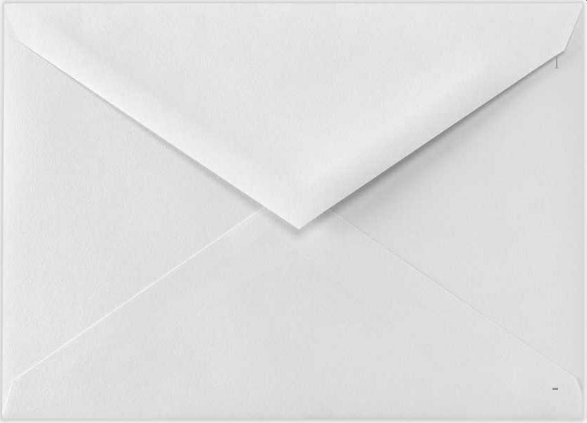 5x7 Classic  White Envelopes for Notecards